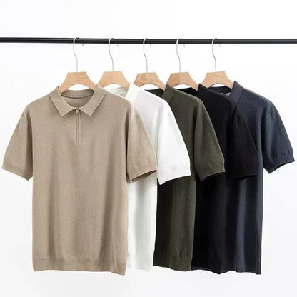 Zip polo shirt