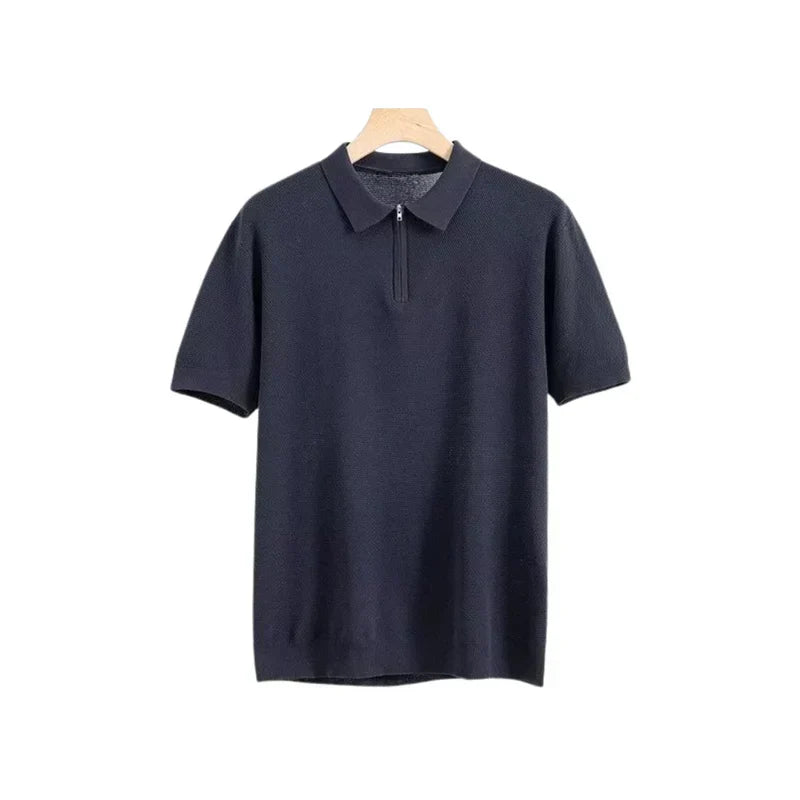 Zip polo shirt