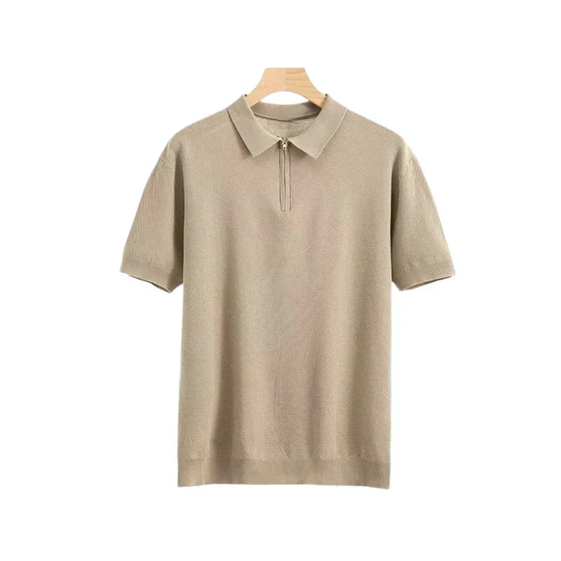 Zip polo shirt