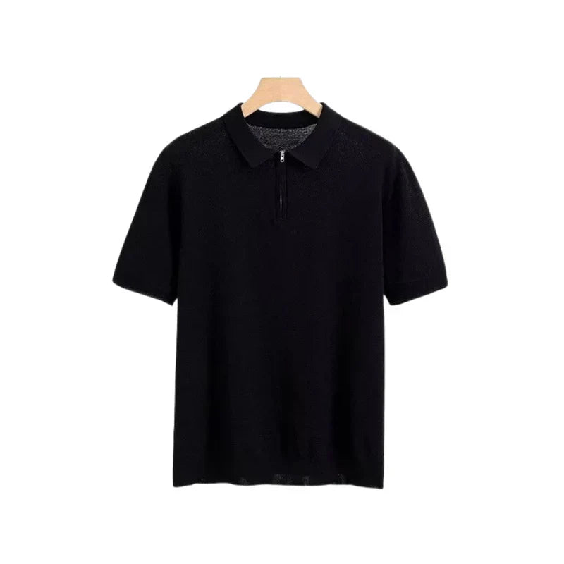 Zip polo shirt