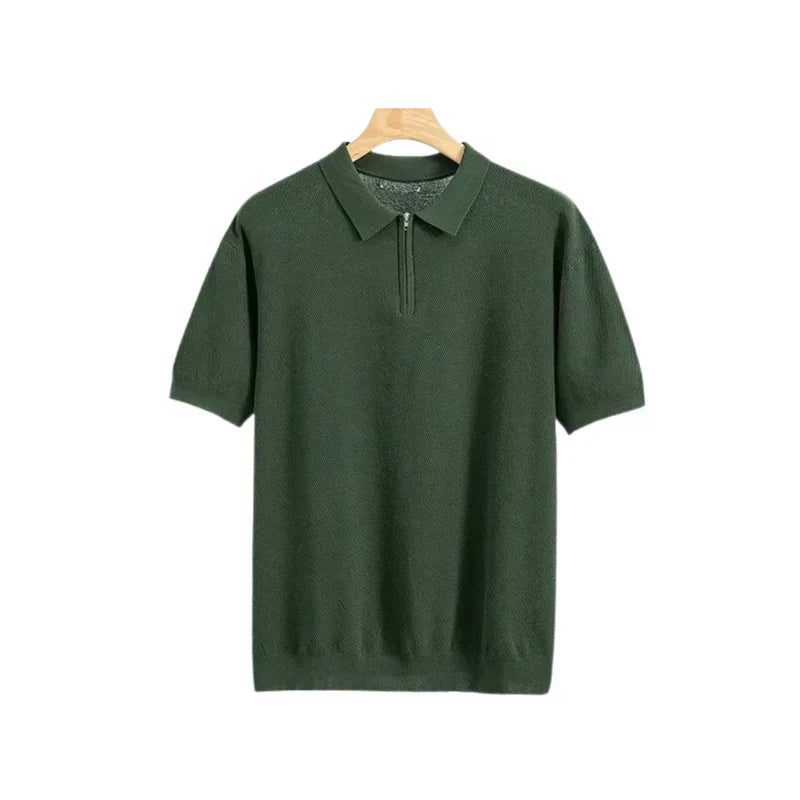 Zip polo shirt